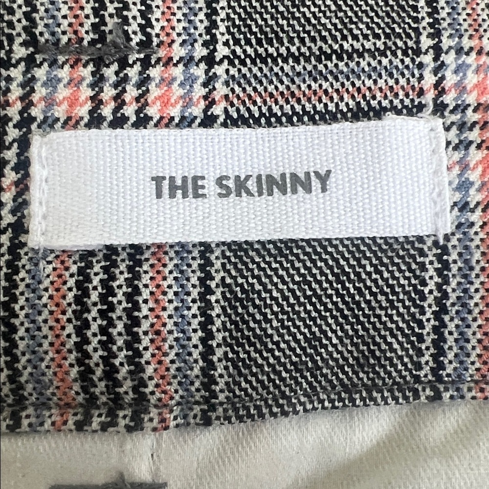 NWT -LOFT- PLAID GRAY SKINNY PANTS 👖 - Picture 3 of 9